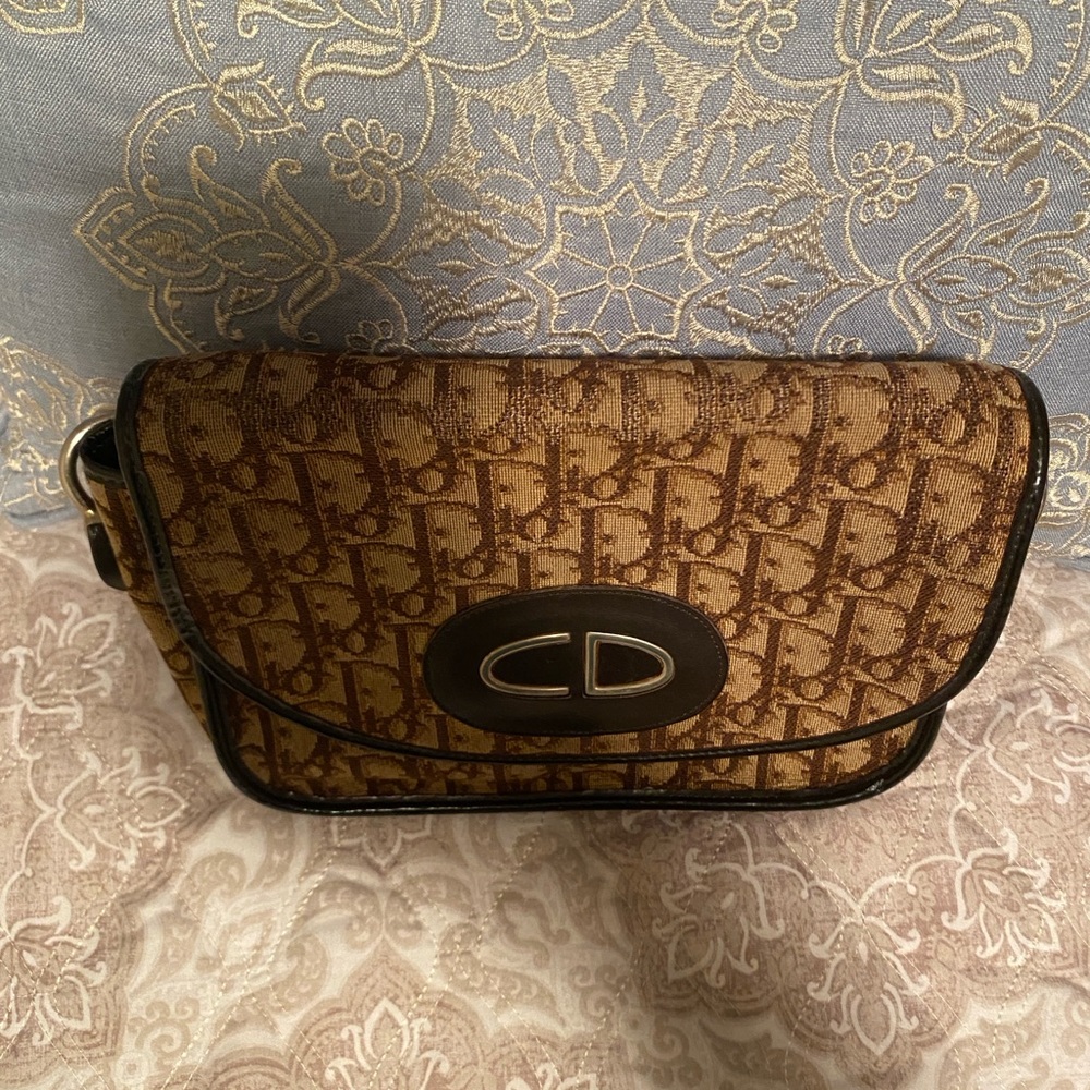 Vintage Dior Monogram Canvas Bag in Brown and tan - Picture 2 of 5
